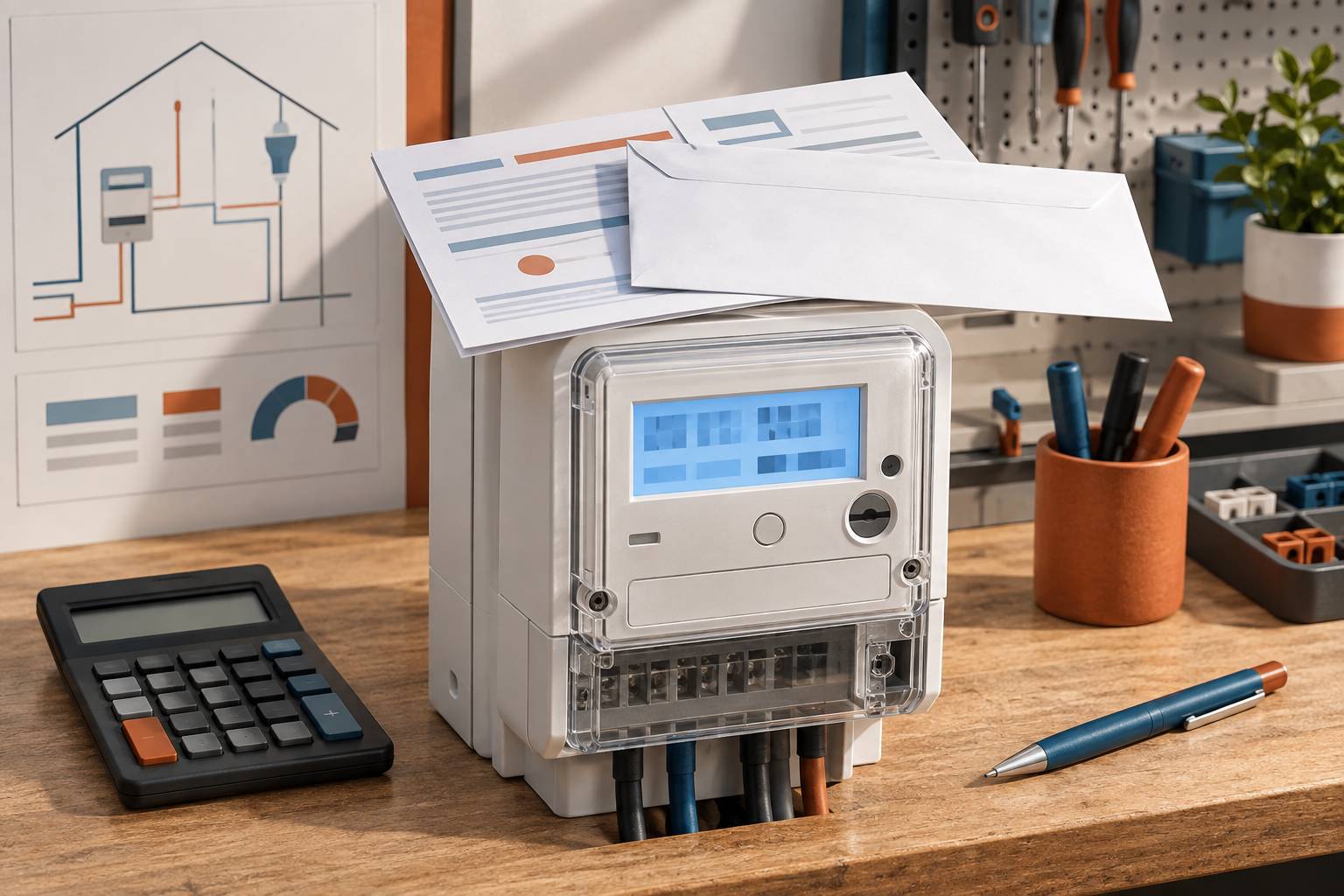 Compteur électrique et facture d'énergie pour une mise en demeure