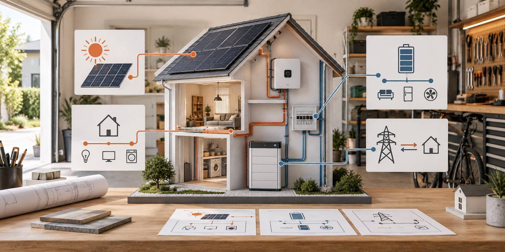 Illustration éditoriale du sujet : Fotovoltaico: da maggio stop ai benefici dello 'Scambio sul posto'. Scopri le soluzioni più vantaggiose